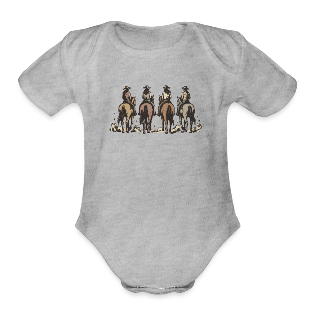 COWGIRLS Organic Baby Onesie - heather grey