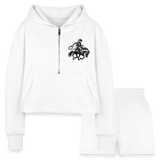 COWBOY Cropped Hoodie & Jogger Set - white