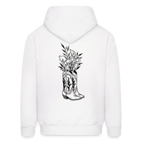FLORAL BOOTS Hoodie - white