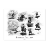 COWBOYS Poster 24x18 - white
