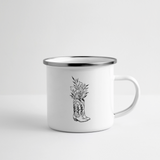 FLORAL BOOTS Camper Mug - white