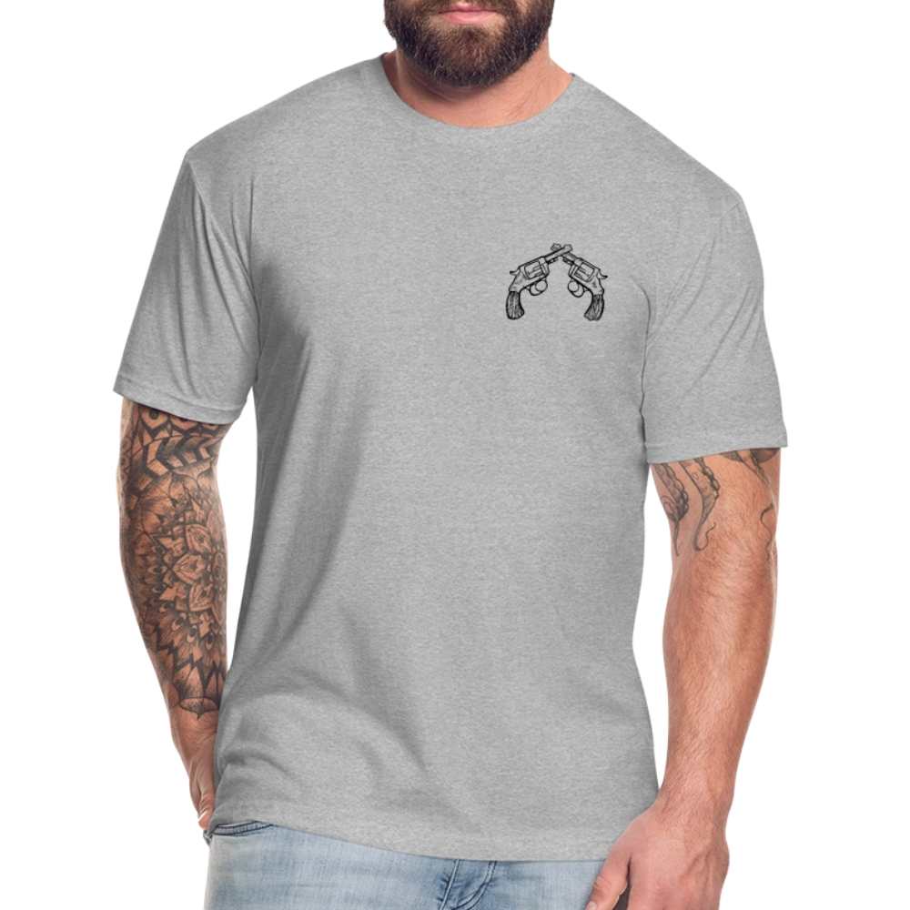 PISTOLS Fitted Tee - heather gray