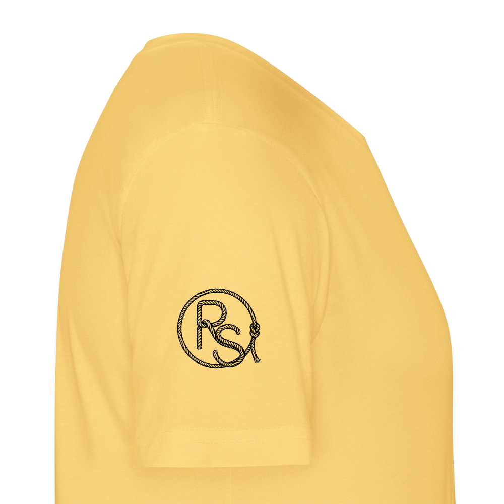 COW SKULL Fitted Tee - pastel yellow