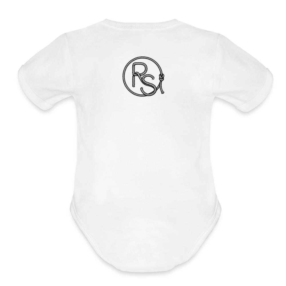 FLORAL BOOTS Organic Baby Onesie - white