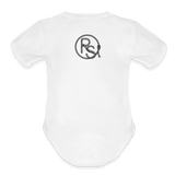 FLORAL BOOTS Organic Baby Onesie - white