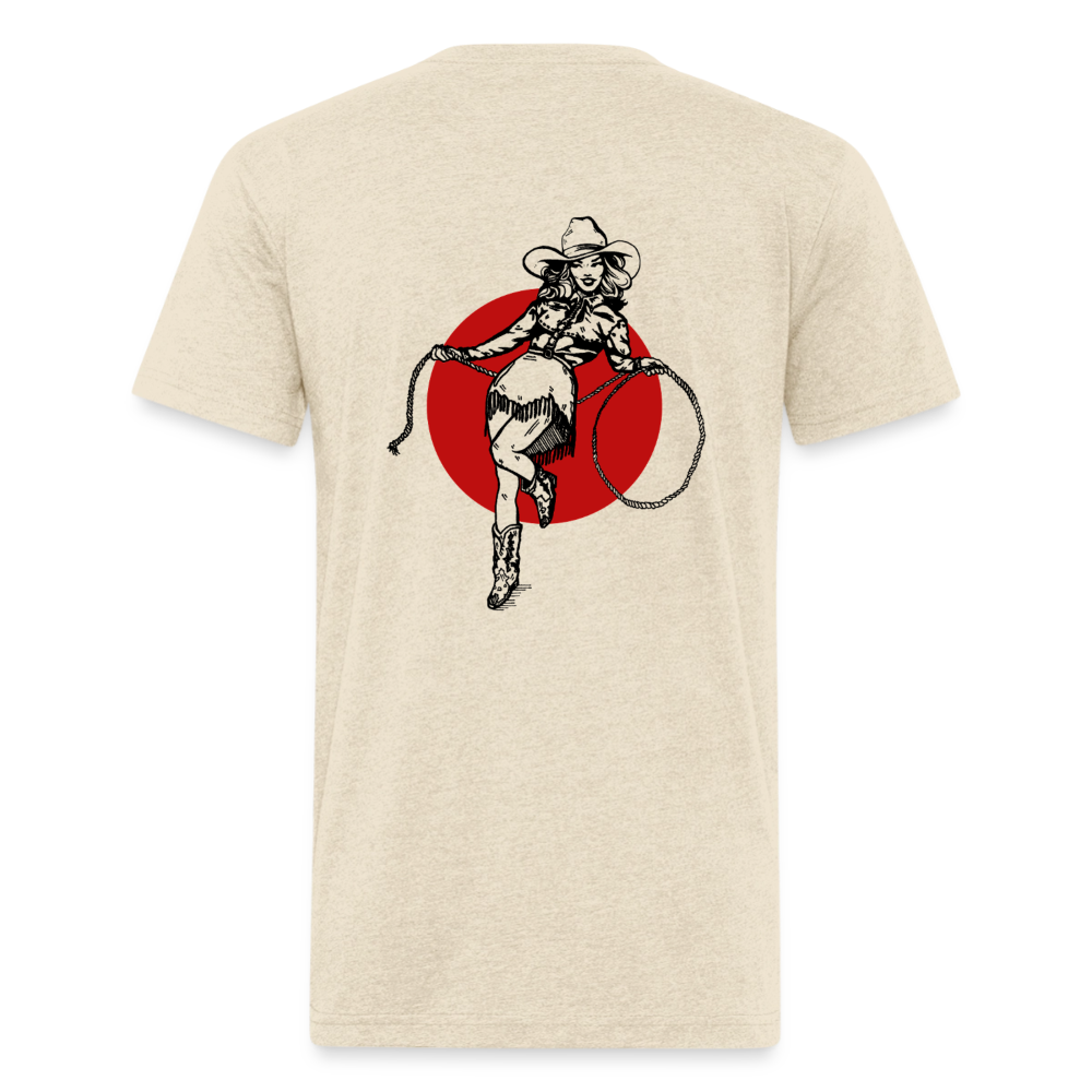 RS COWGIRL  Fitted Cotton/Poly Tee - heather cream