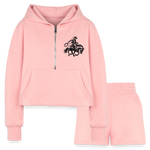 COWBOY Cropped Hoodie & Jogger Set - light pink