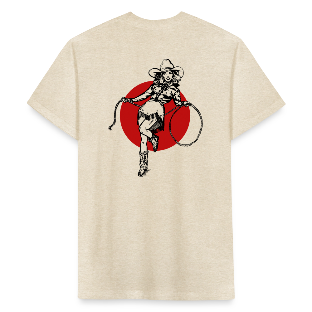 RS COWGIRL  Fitted Cotton/Poly Tee - heather cream
