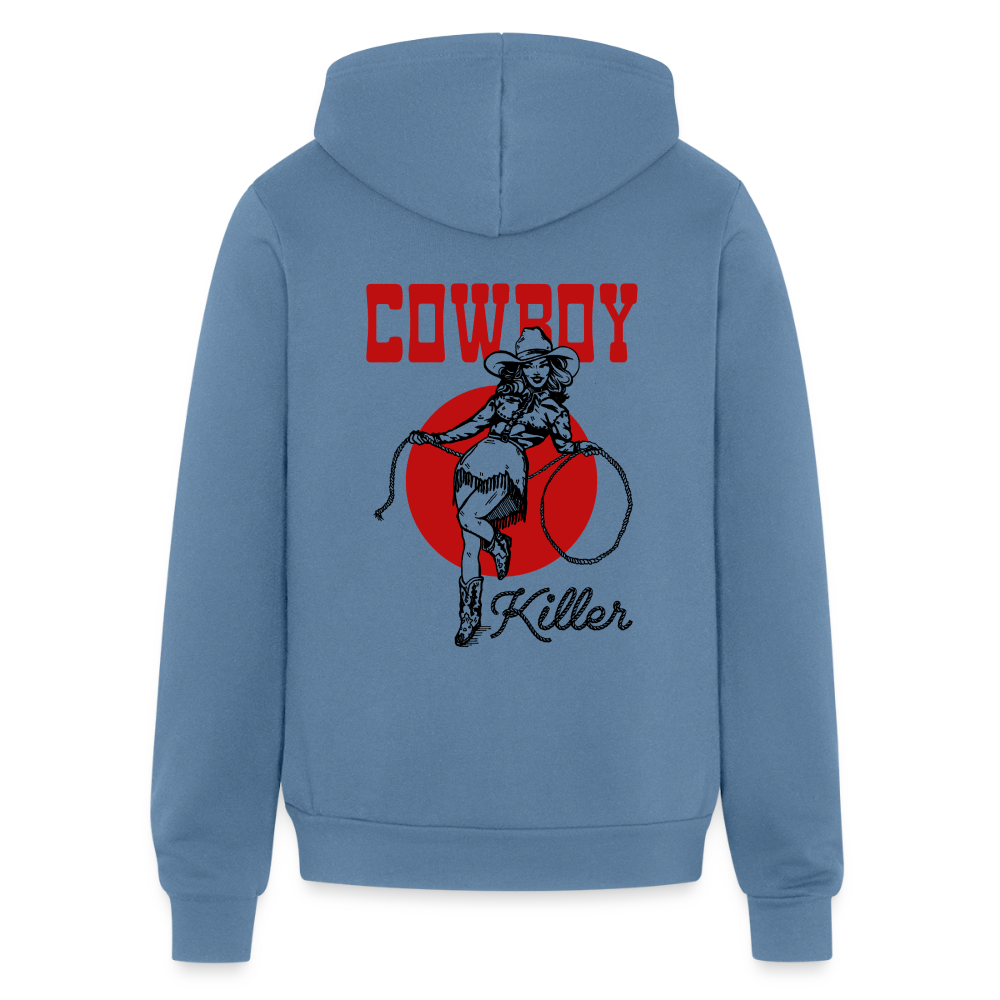 CK Unisex Full Zip Hoodie - steel blue