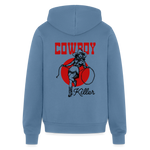 CK Unisex Full Zip Hoodie - steel blue