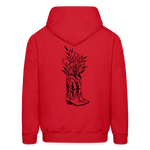 FLORAL BOOTS Hoodie - red
