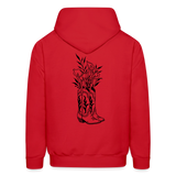 FLORAL BOOTS Hoodie - red
