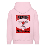NEVER LOOK BACK Hoodie - pale pink