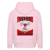 NEVER LOOK BACK Hoodie - pale pink