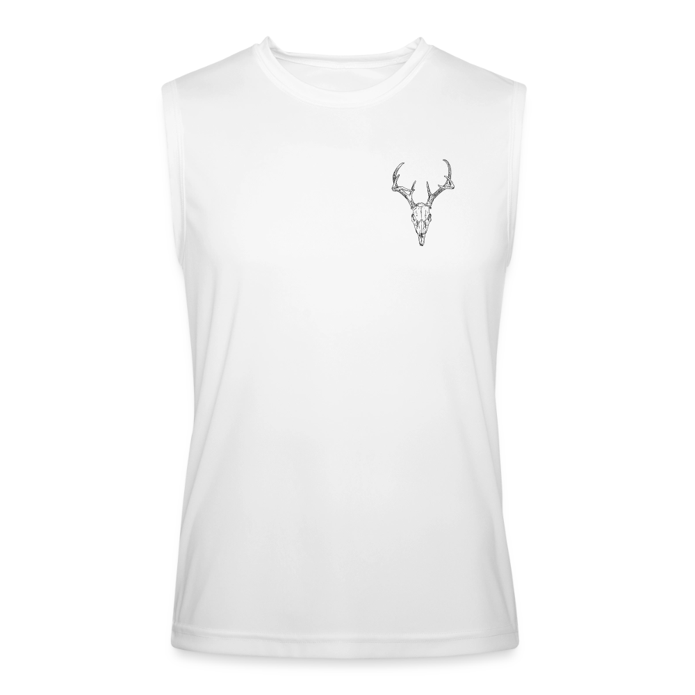 NEVER LOOK BACK Men’s Performance Sleeveless Shirt - white