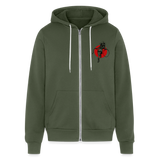 CK Unisex Full Zip Hoodie - military green