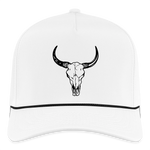COW SKULL Rope Cap - white/black