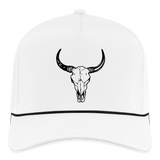 COW SKULL Rope Cap - white/black
