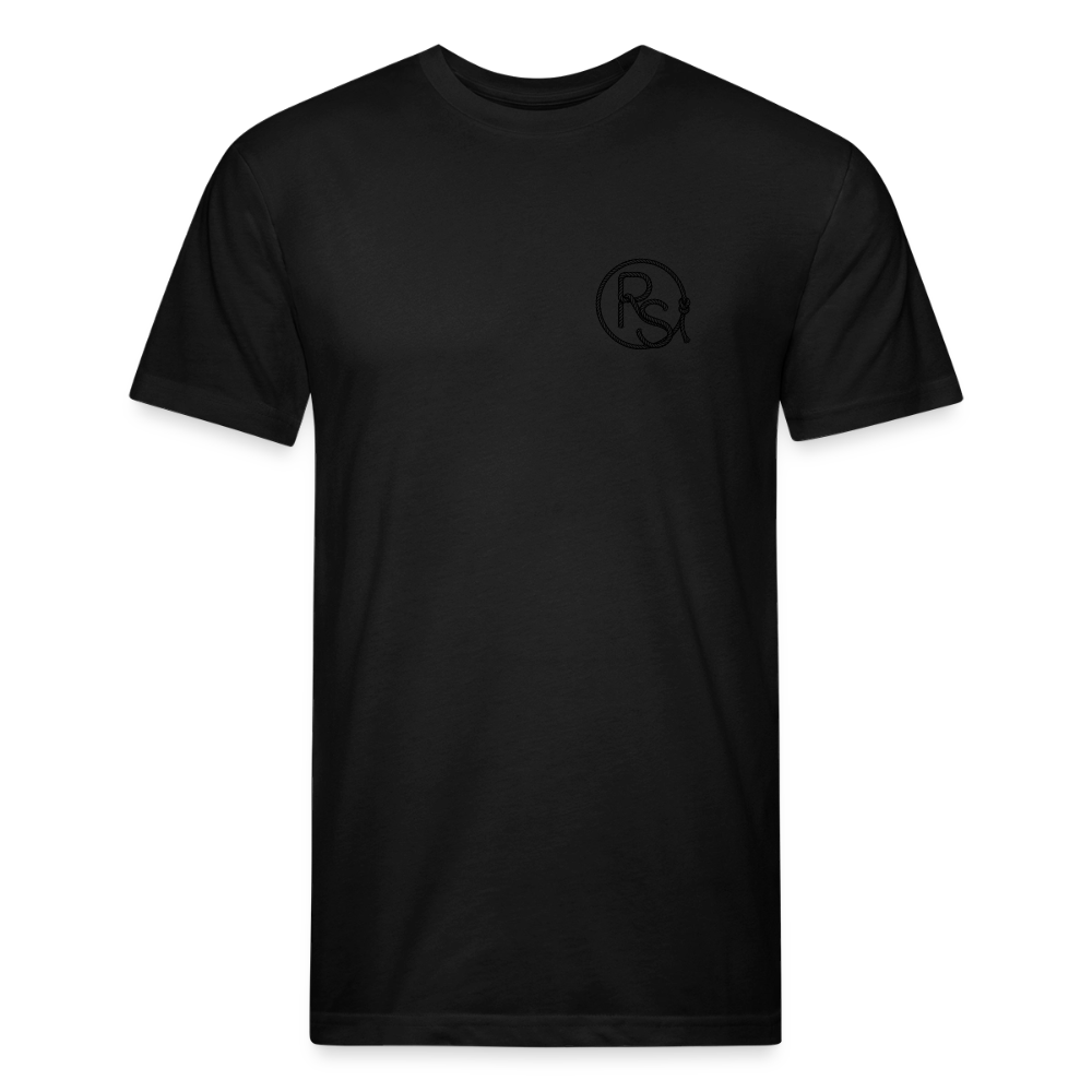 FLORAL BOOTS Fitted Tee - black