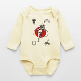 Wild Gal Long Sleeve Baby Bodysuit - natural