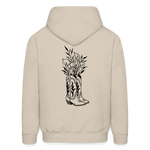 FLORAL BOOTS Hoodie - Sand