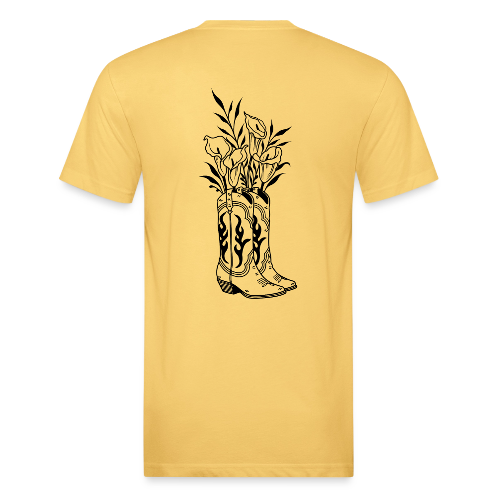 FLORAL BOOTS Fitted Tee - pastel yellow