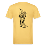 FLORAL BOOTS Fitted Tee - pastel yellow