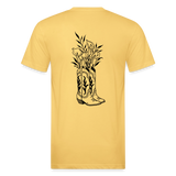 FLORAL BOOTS Fitted Tee - pastel yellow