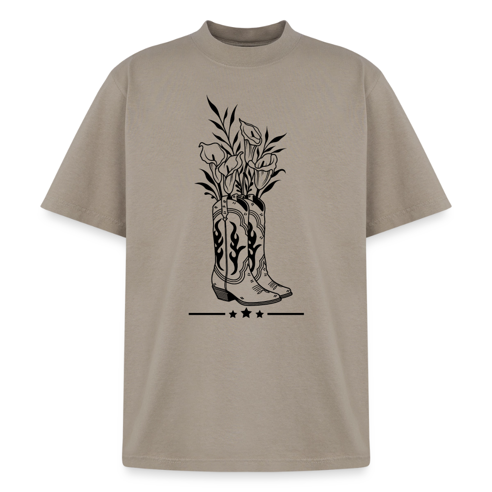 FLORAL BOOTS Heavyweight Tee - khaki