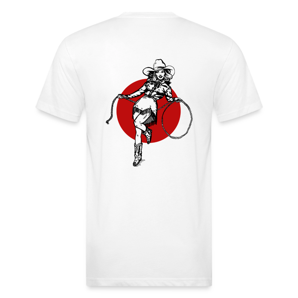 RS COWGIRL  Fitted Cotton/Poly Tee - white
