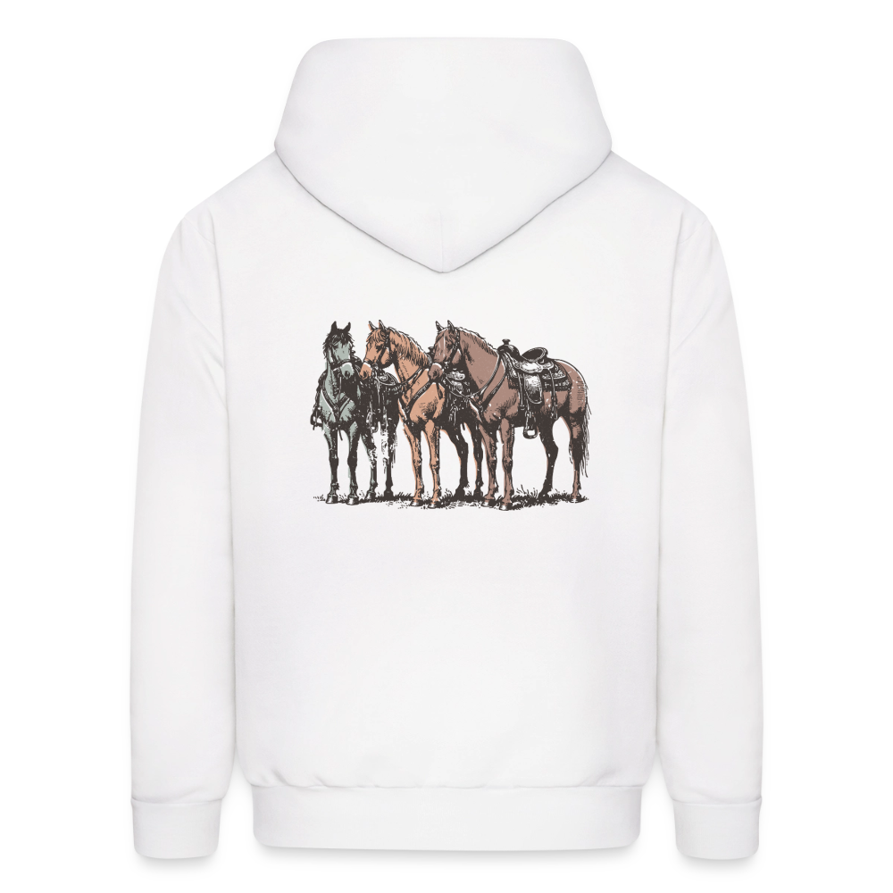 HOLD YOUR HORSES Hoodie - white
