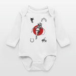 Wild Gal Long Sleeve Baby Bodysuit - white