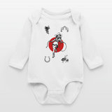Wild Gal Long Sleeve Baby Bodysuit - white