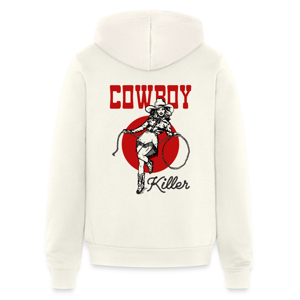 CK Unisex Full Zip Hoodie - vintage white