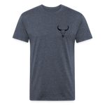 COW SKULL Fitted Tee - heather navy