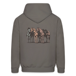 HOLD YOUR HORSES Hoodie - asphalt gray
