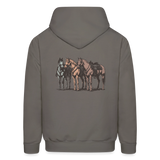 HOLD YOUR HORSES Hoodie - asphalt gray