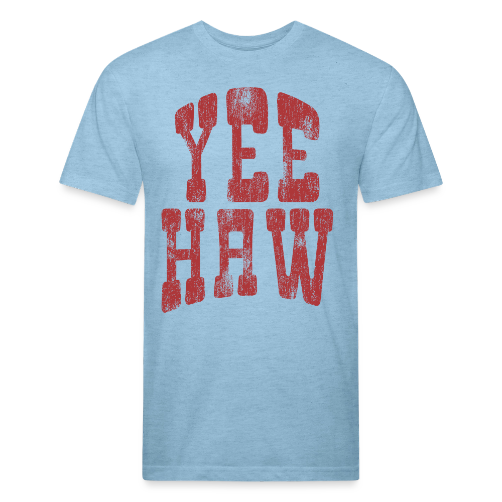 YEEHAW Fitted Tee - heather blue