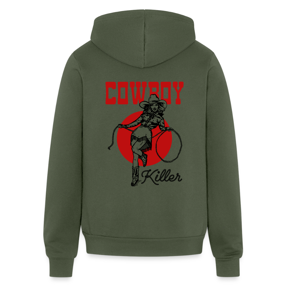 CK Unisex Full Zip Hoodie - military green