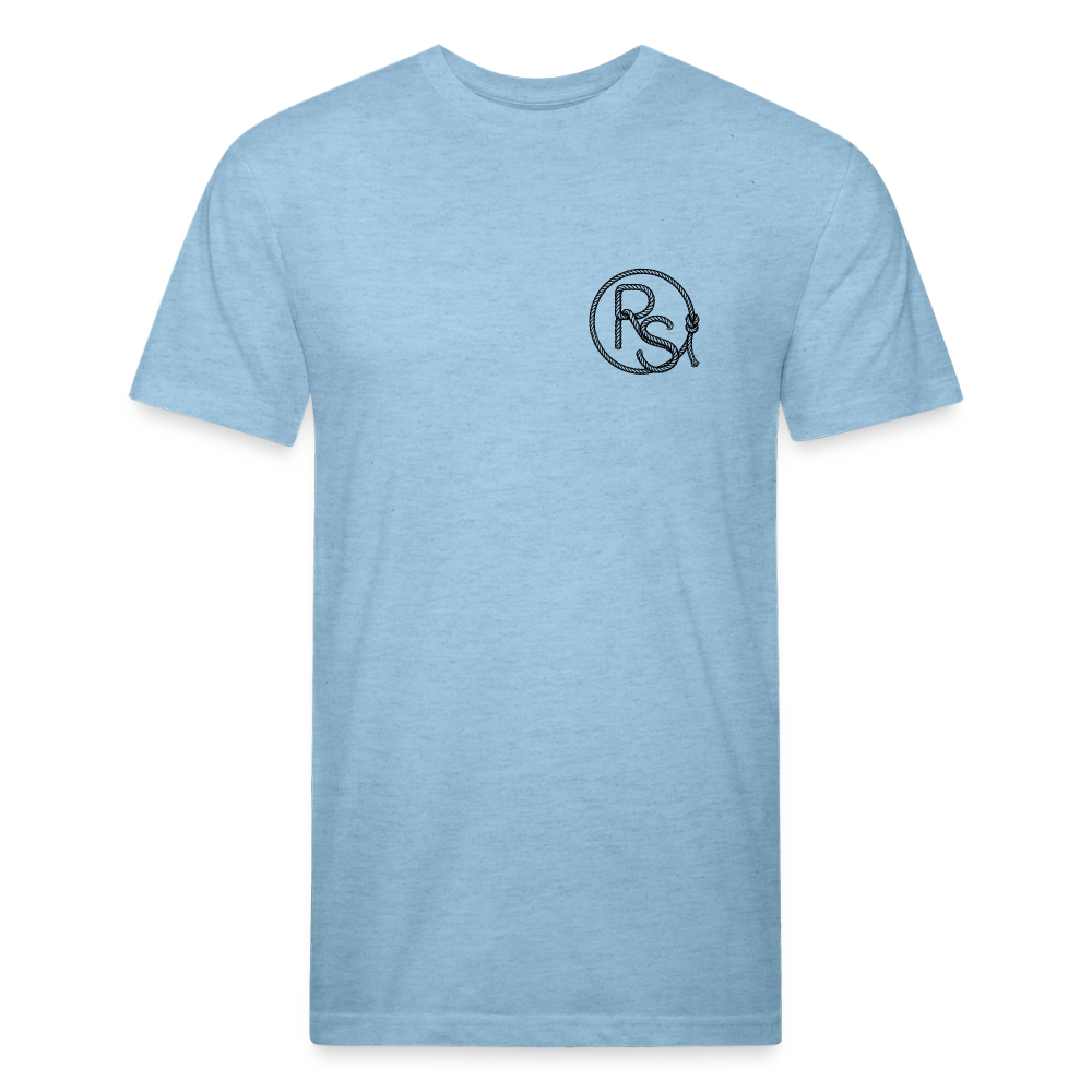 RS COWGIRL  Fitted Cotton/Poly Tee - heather blue