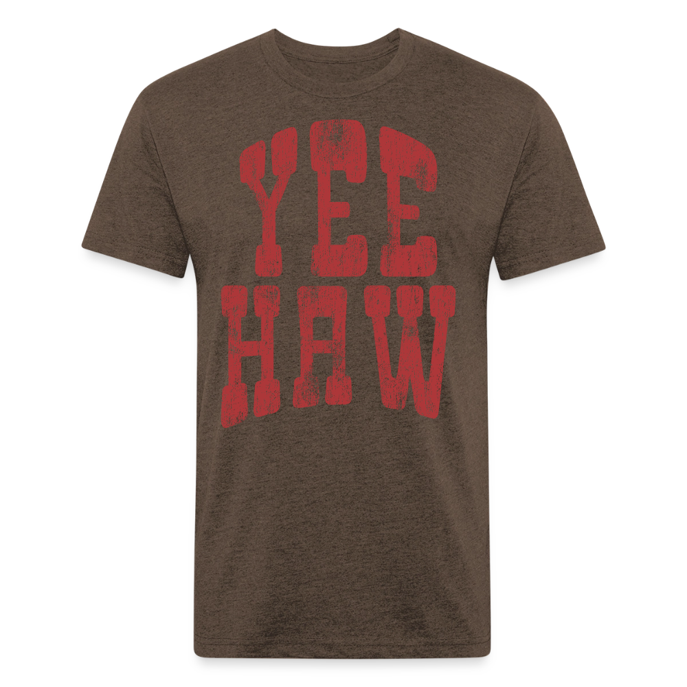 YEEHAW Fitted Tee - heather espresso