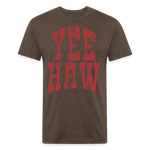 YEEHAW Fitted Tee - heather espresso