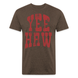 YEEHAW Fitted Tee - heather espresso