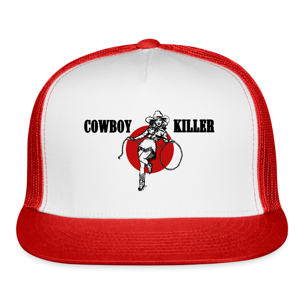 COWBOY KILLER Trucker Hat - white/red