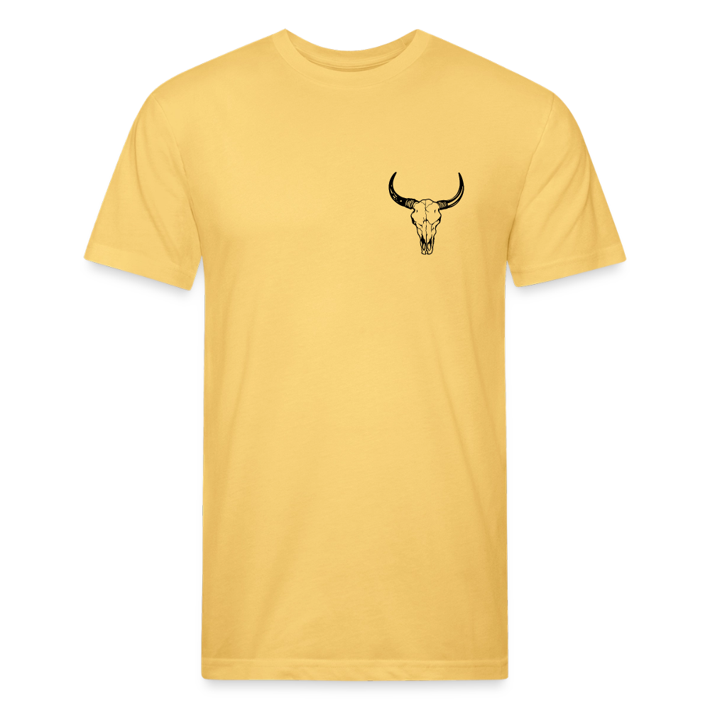 COW SKULL Fitted Tee - pastel yellow
