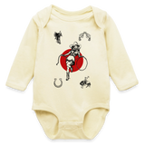 Wild Gal Long Sleeve Baby Bodysuit - natural