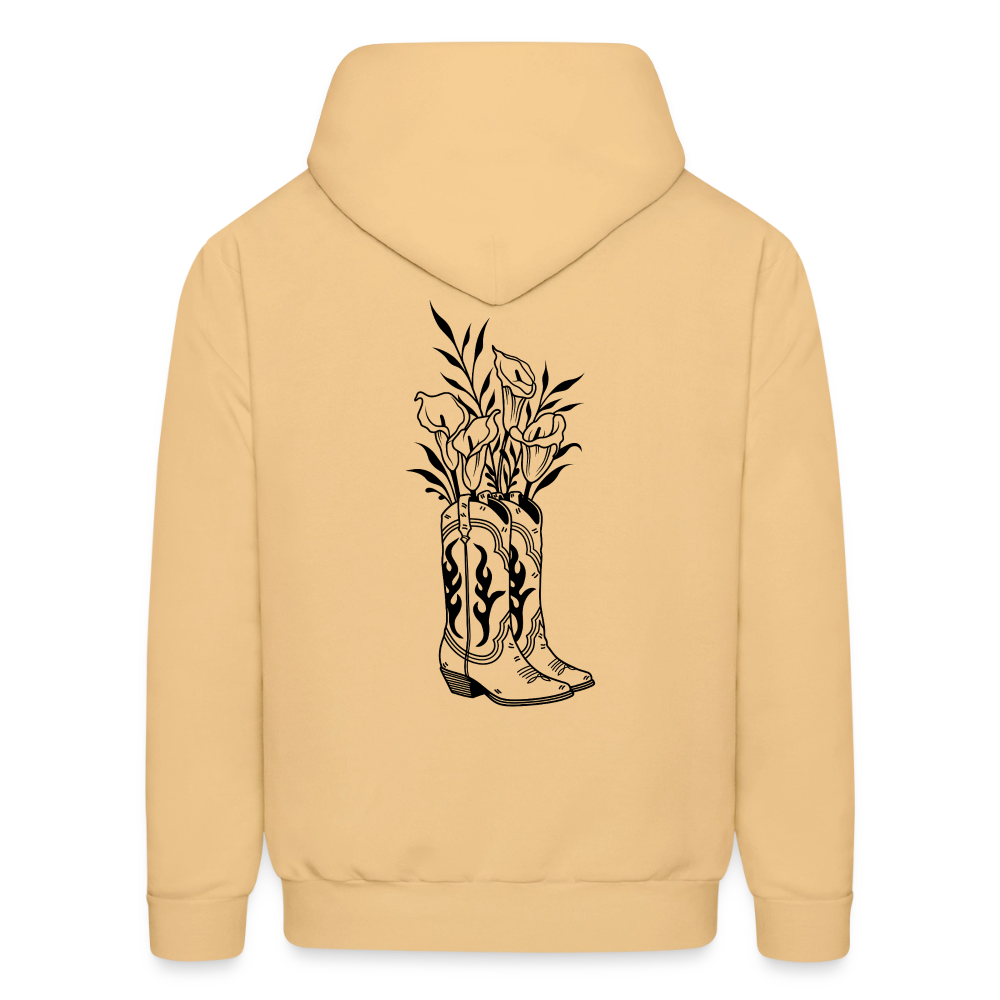 FLORAL BOOTS Hoodie - light gold 