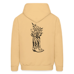 FLORAL BOOTS Hoodie - light gold 