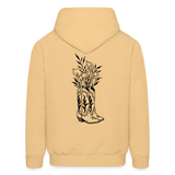 FLORAL BOOTS Hoodie - light gold 