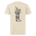 FLORAL BOOTS Fitted Tee - heather cream